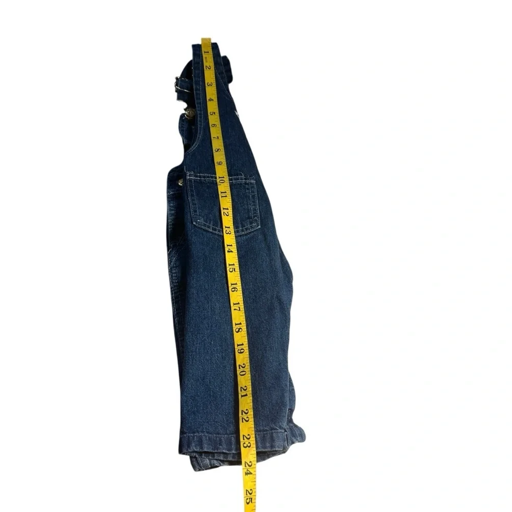 VTG OshKosh B'gosh Dark Blue Denim Overalls 18 Mo Vestbak Snap Crotch Classic